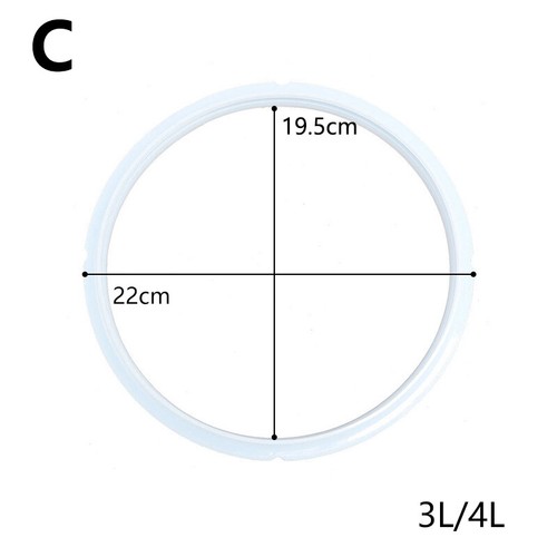 5 Sizes Replacement Silicone Rubber Clear Gasket Sealing Ring Pressure Cooker - Picture 15 of 17