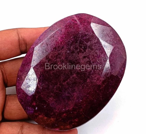Natural EGL Certified 2100-2200Ct African Red Ruby Oval Cut Huge Loose Gemstone - Picture 7 of 8