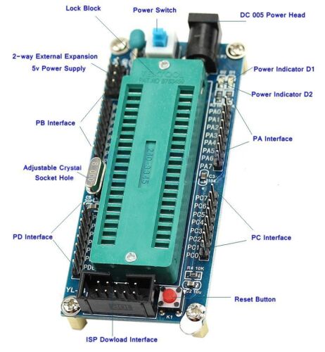 AVR ATMEGA16 Minimum System Board ATmega32 + USB ISP USBasp Programmer F ATMEL S - Picture 4 of 4