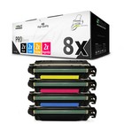 8x Eurotone Eco Cartridge Replaces HP CE270A CE271A CE272A CE273A
