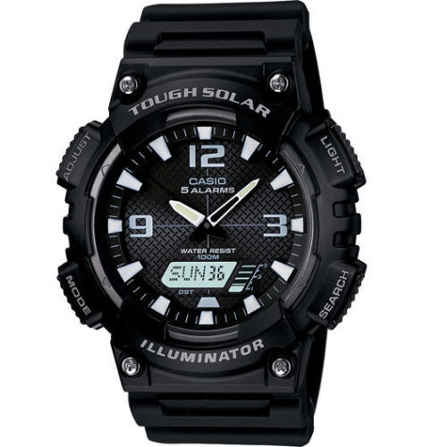 Casio AQS810W-1AV, montre numérique/analogique, énergie solaire, 5 alarmes, illuminateur - Photo 1 sur 2