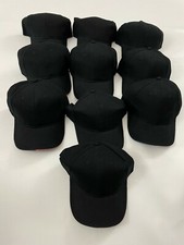 Lot of 10 Black American Adjustable Snapback Baseball Cap Hats One Size