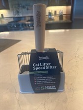 Sprinkle  Sweep Metal Cat Litter Scoop - Heavy Duty Light Grey NEW Factory Seal