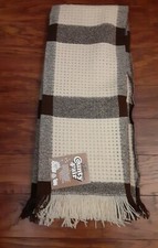 Faribo County Fair 100 Pure Wool Afghan/Throw 50" x 60" Light Weight Weave Warm