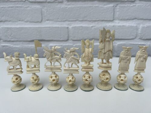 Schach geschnitzt Hong Kong Chess Set Carved Hang On Ivory Mystery Puzzle Ball - Bild 16 von 16