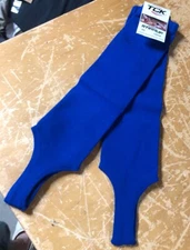 Vtg USA Royal Blue Baseball Stirrup by TCK Socks Sz L Mens 9-12 Nylon Twin City