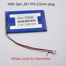 7.4V 1500mAh 11.1Wh Polymer Li Battery 705690 Lipo 3-Wires Thermistor For DVD