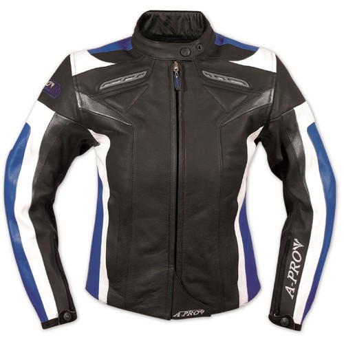 Leather Moto Jacket CE aprobó blindaje acolchado térmico Mujer Mujer Señora - Imagen 4 de 22