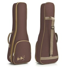Ukulele Gig Bag, Uke Backpack Storage Travel Soft Case Concert 23 Inch, Brown 