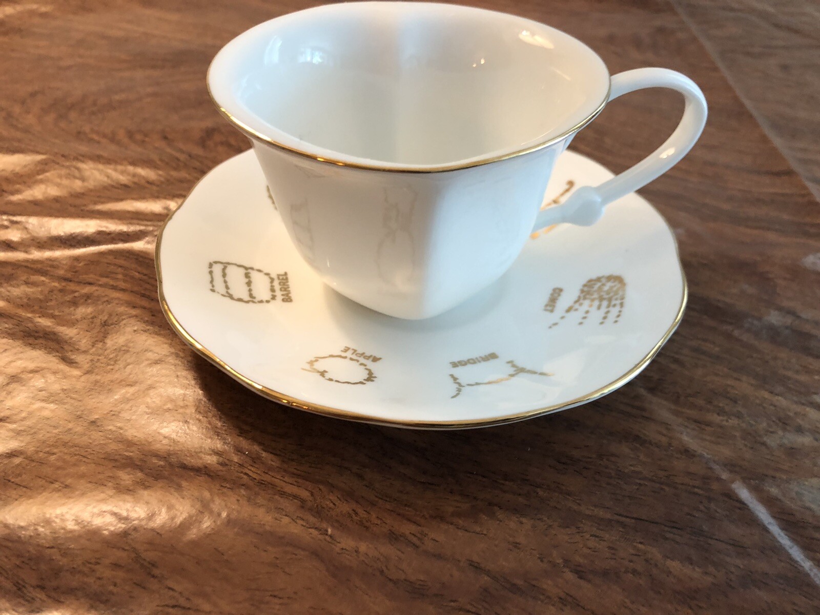 Vintage Red Rose Tea Cup of Fortune Taylor Kent Bone China Cup & Saucer