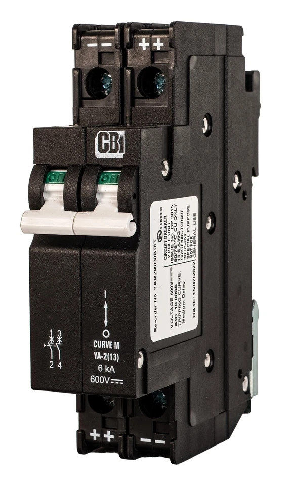 MidNite Solar MNEPV20-600-2PP Circuit Breaker 20A 600VDC