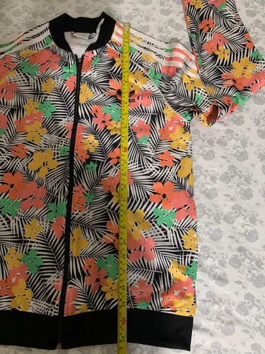 Adidas Girls Jacket Floral Zip Size US XL - Picture 4 of 9