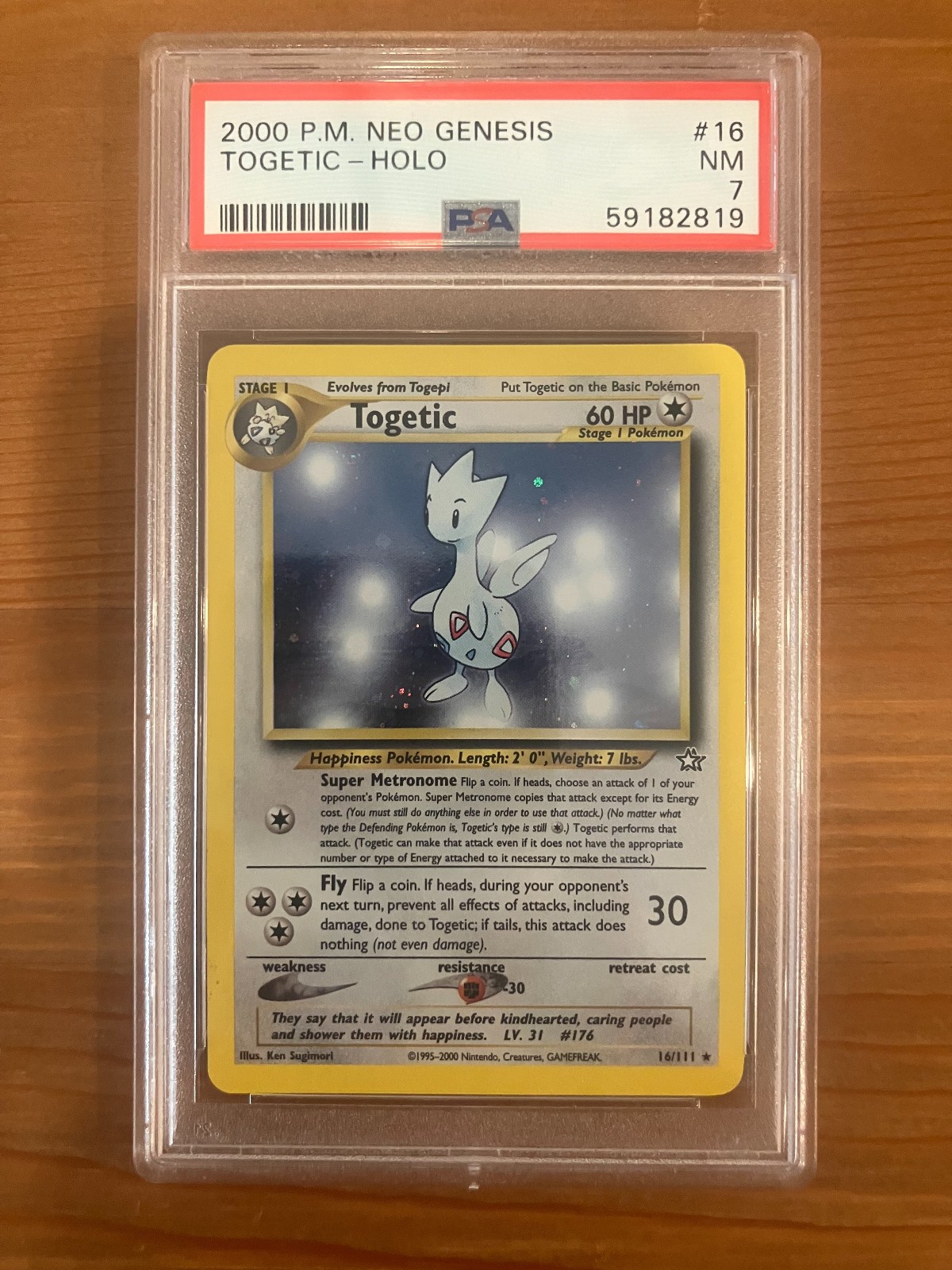 Pokemon TCG Neo Genesis Togetic 16/111 Holo PSA 7 NM