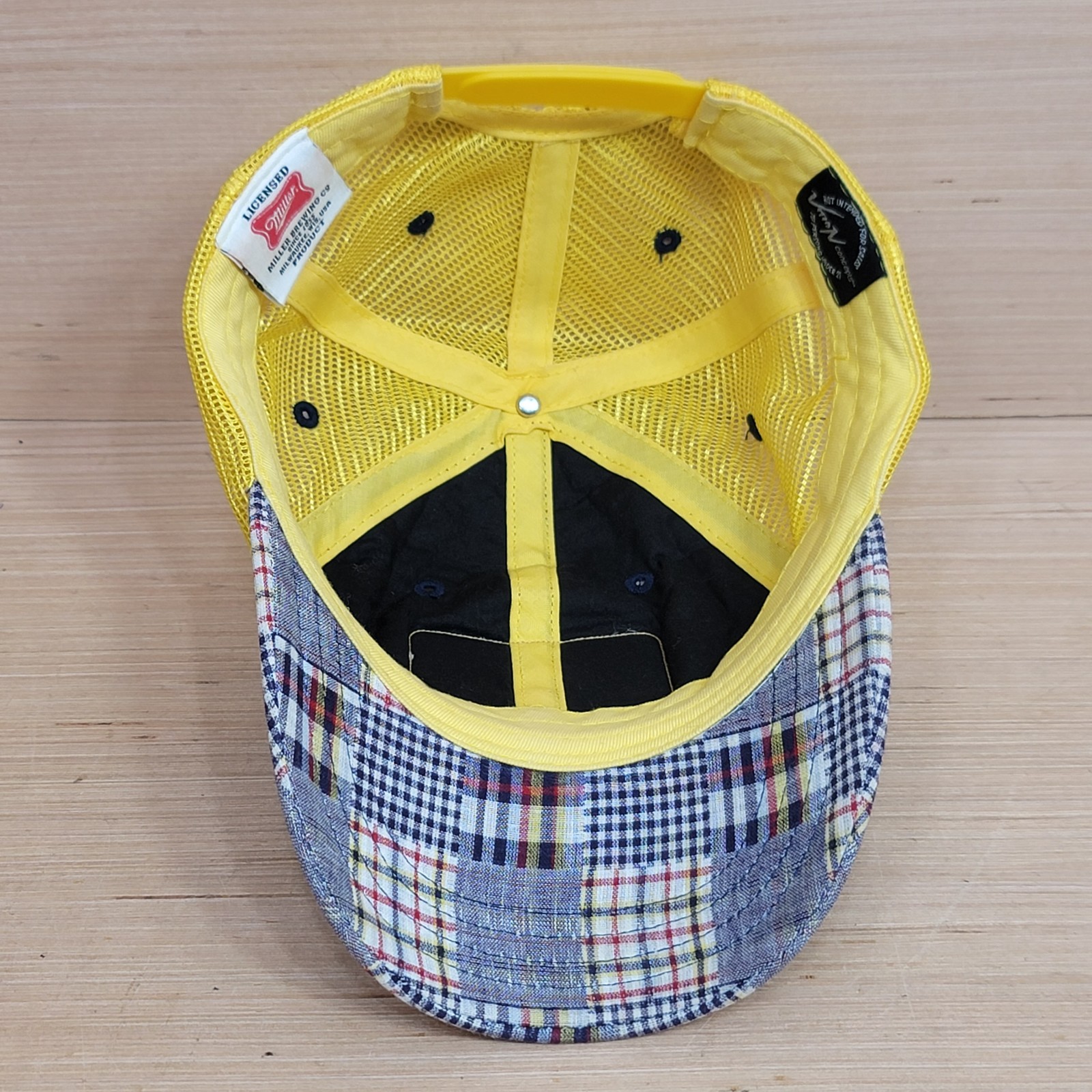 Hamm’s Beer Hat Patchwork Trucker Cap Mesh Snapba… - image 5