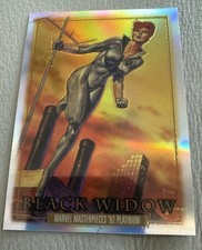 2024 Skybox Marvel Masterpieces '92 Platinum Black Widow #3 Rainbow