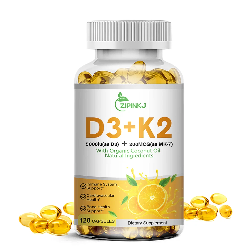 Vitamin K2 (MK7) with D3 000IU Supplement, BioPerine Capsules, Immune Health - Image 2 of 4