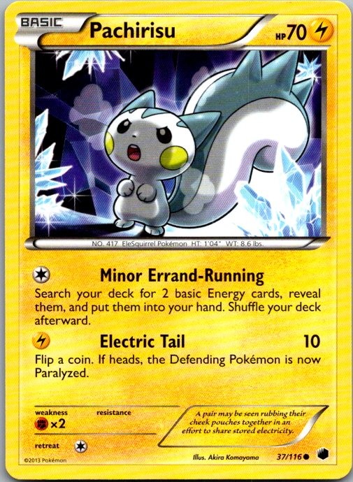 Pachirisu 37/116 Common Plasma Freeze Pokemon Lightly Played