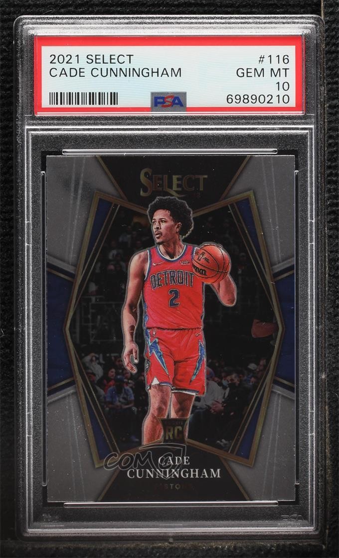 2021-22 Panini Select Premier Level Cade Cunningham PSA 10 GEM MT Rookie RC 0pt0