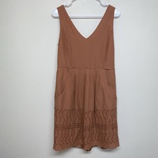 J. Crew Delaney Eyelet Dress with pockets size 10 Dusty Peach Excellent