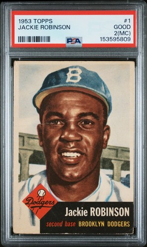 1953 Topps Jackie Robinson #1 PSA 2 (MC) Great Eye Appeal