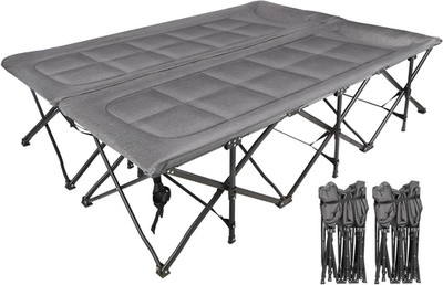REDCAMP 2 Person Extra Wide Camping Cots for Adults 500Lbs, 59'' W Oversized Heav