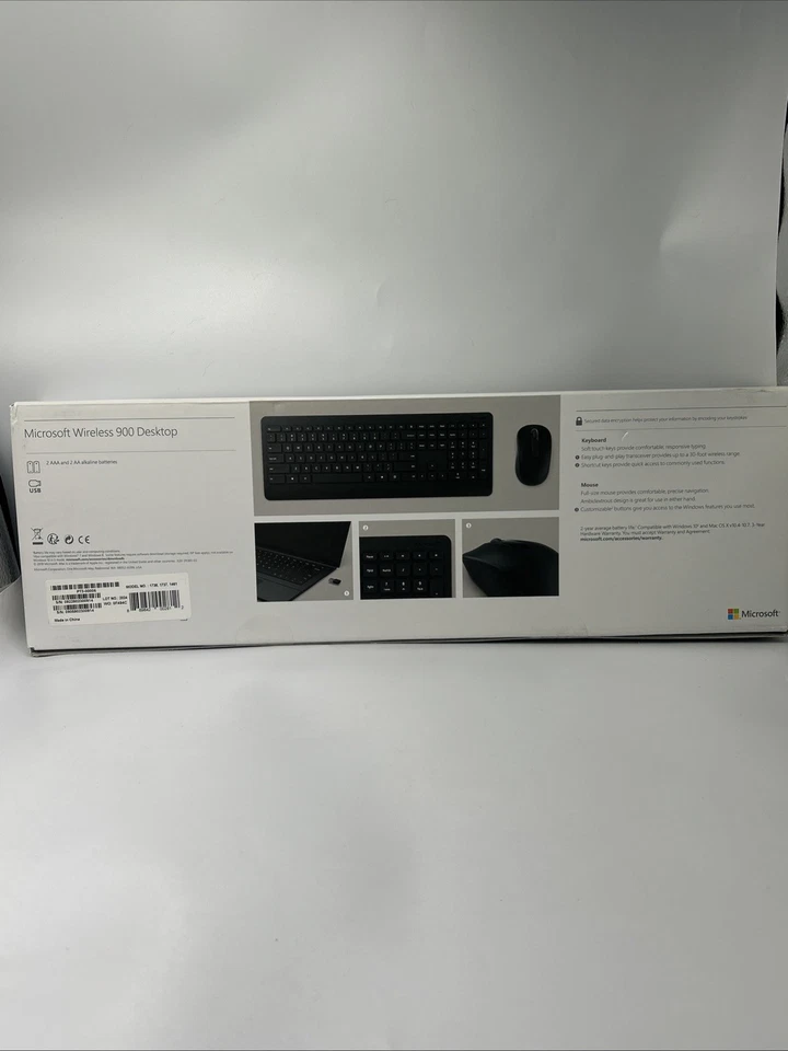 Microsoft Wireless Desktop 900 Keyboard & Mouse Set - Black - Sealed - Image 4 of 4