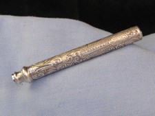 SAMPSON MORDAN ANTIQUE VICTORIAN PROPELLING MECHANICAL SILVER PENCIL 1856 DATED