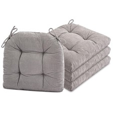 Chair Cushions for Dining Chairs Set of 4 Tufted Textured and Non-Slip Kitche...