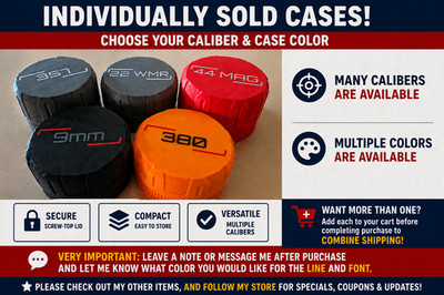 (1 Unit) Fully Customizable Ammo Storage Containers - Choose Caliber and Colors