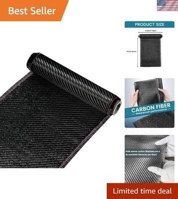 2 ft Twill Carbon Fiber Fabric Roll - Durable Reinforcement for Boats & Walls