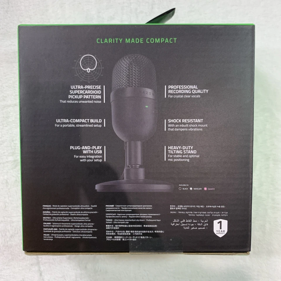 Razer Seiren Mini Ultra Compact Condenser Streaming Microphone Black 1 - Image 2 of 4