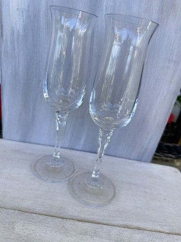 Towle Crystal Champagne Flutes “Silhouette " set of 4 - Picture 6 of 10