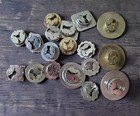 Vintage Metal Button Covers Assorted. 18 Total — photo 5
