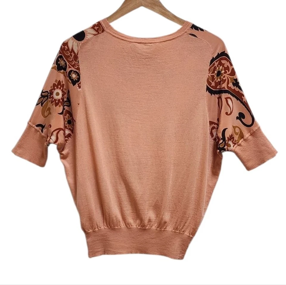 Top tejido Gucci para mujer talla S cachemir seda cachemir lana salmón negro Italia lujo Foto 2 de 4