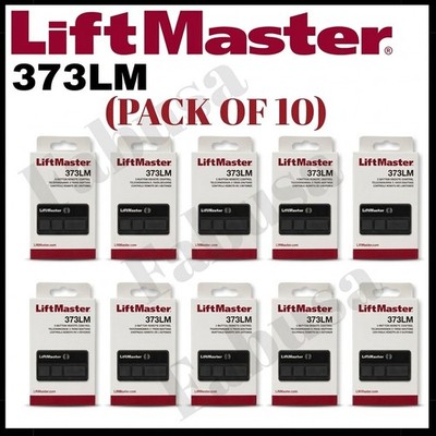 10 Pack LiftMaster 373LM Garage Door Remote Control 3 Button Security+ 315MHz