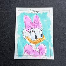 Marketplace image: 2026 Topps Chrome Disney Daisy Duck Sketch By Basak Kahraman 1/1 Artist ST50