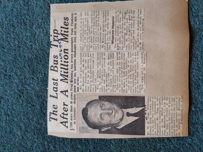 Sk212 Ephemera 1958 Artikel Mr W H Ragg Leicester Fred Bromley Fleckney