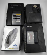 LOT OF 4 Sony WM-B12, WM-EX190, WM-BF40, TCM-359V Cassette Players