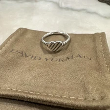 David Yurman 925 Sculpted Cable Heart Ring