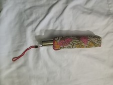 Vera Bradley Brow Designer Patterned Compact Umbrella with Floral Motif