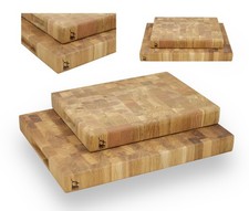 Set di 2 ASSI DI ROVERE resistenti assi da cucina in legno PREMIUM