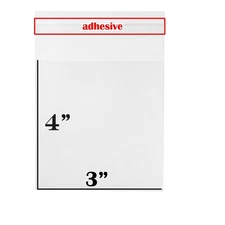 888 Display USA® - 3" x 4" 100 Bags of Ultra Clear Treat, bakery, candle, s