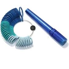 Ring Mandrel with Ring Sizing Finger Gauge