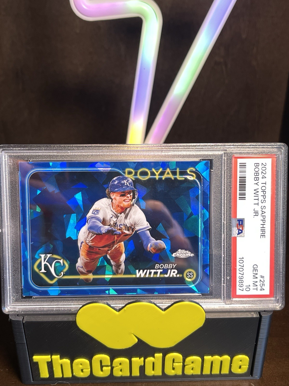 2024 Topps Chrome Sapphire Bobby Witt Jr. #254 Royals PSA 10 Royals! view 1