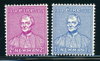 IRELAND MNH Selections: Scott #153 154 John Henry Cardinal Newman CV$15