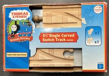 Thomas  Friends Wooden Railway Train 3.5" SINGLE CURVED SWITCH TRACK NEW IN BOX