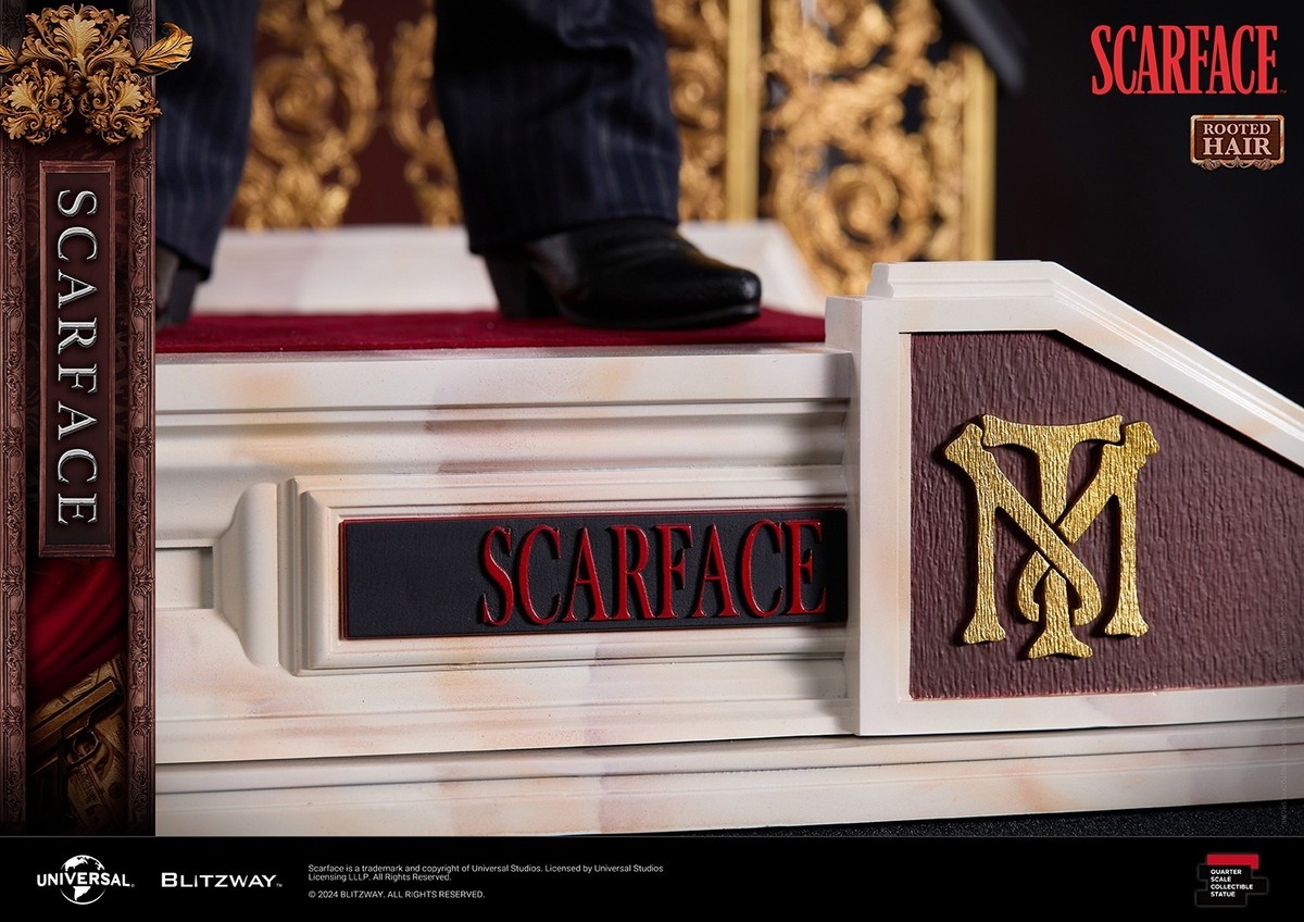 BLITZWAY 1/4 Scarface Tony Montana Al Pacino Resin Statue Rooted