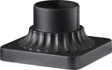 Accessory - 2.75 Inch Square Post Adapter-Noir Finish Post Quorum Lighting