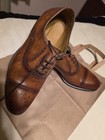 Magnanni Brown Leather Shoes Brown Cap Toe Men Size 7.5 Mint Conditions Must SEE — photo 1