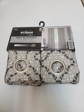 Eclipse Absolute Blackout 84 Inch 2 Grommet Panel Curtain Set - 810583395